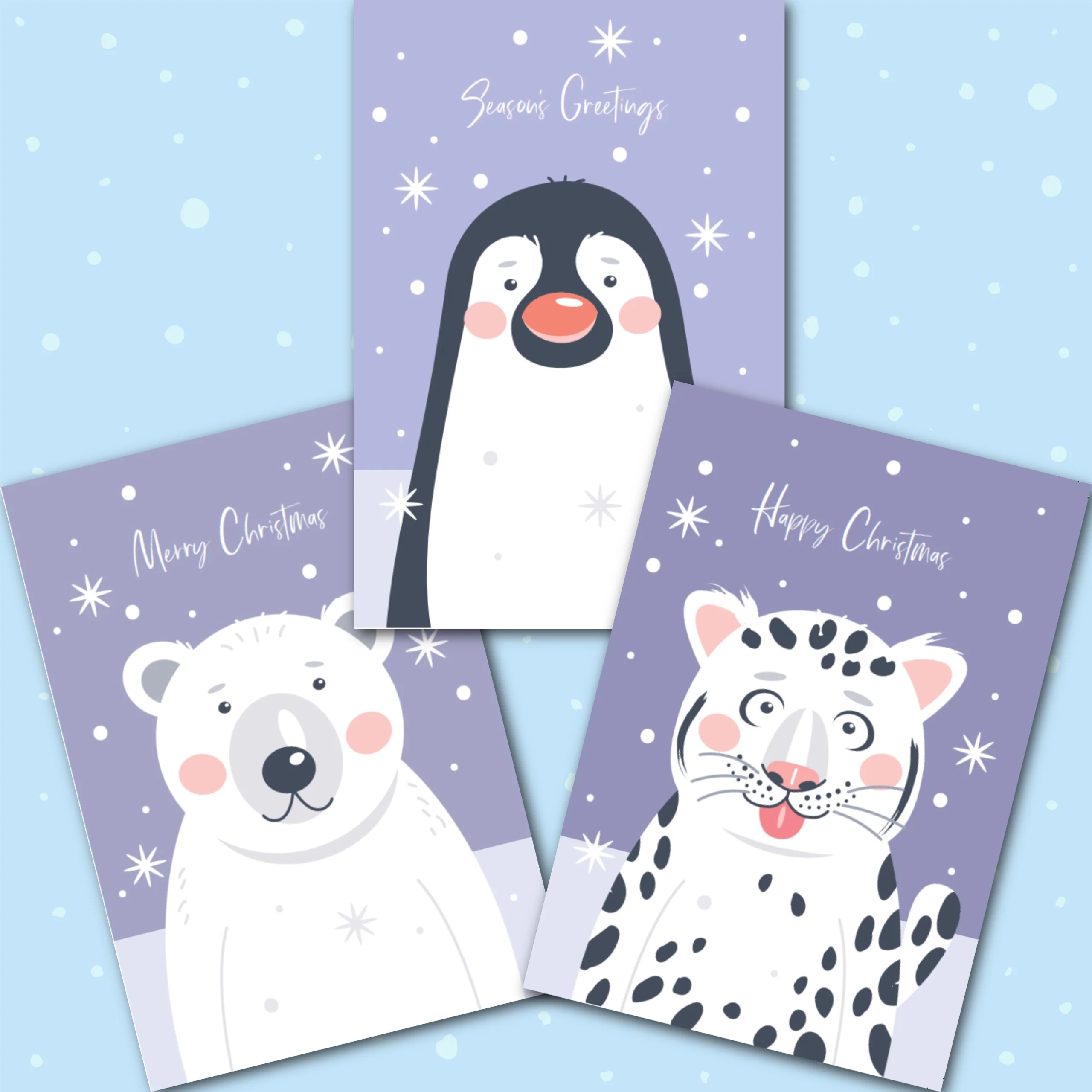 Animal Greeting Christmas Cards (multipack of 30) - Image 4