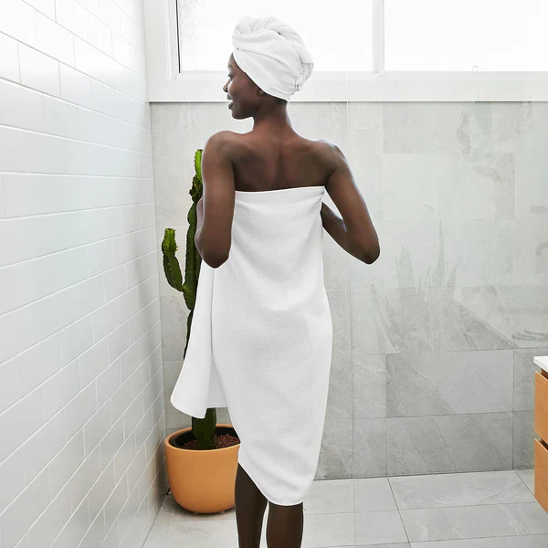 Bath Robe Set - Crystal White - Image 9