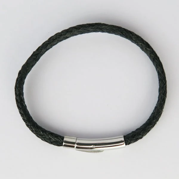 Behaviour Change Cornwall Coverack Beach Black Bracelet - Image 3