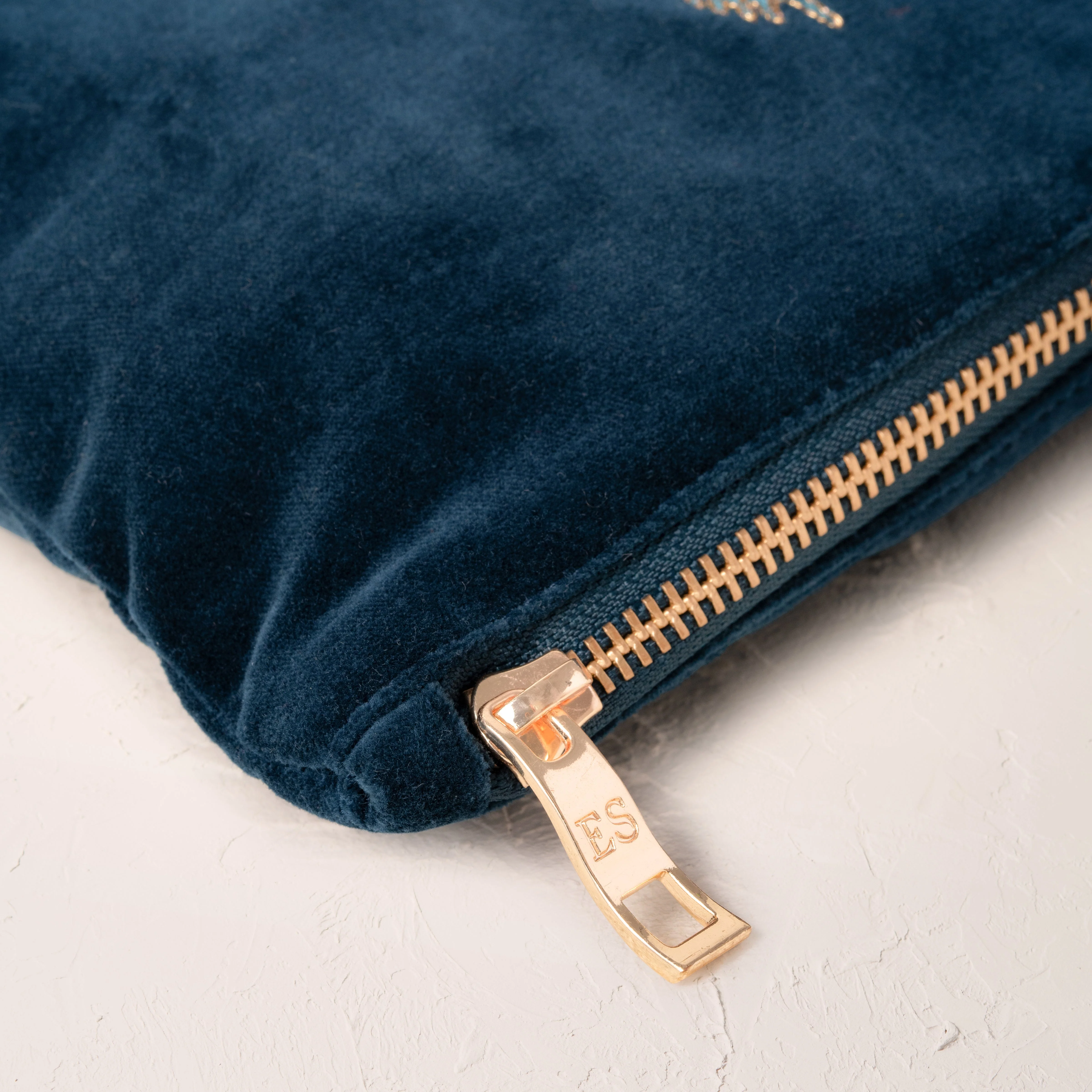 Cranes Mini Pouch - Ink Blue - Image 3