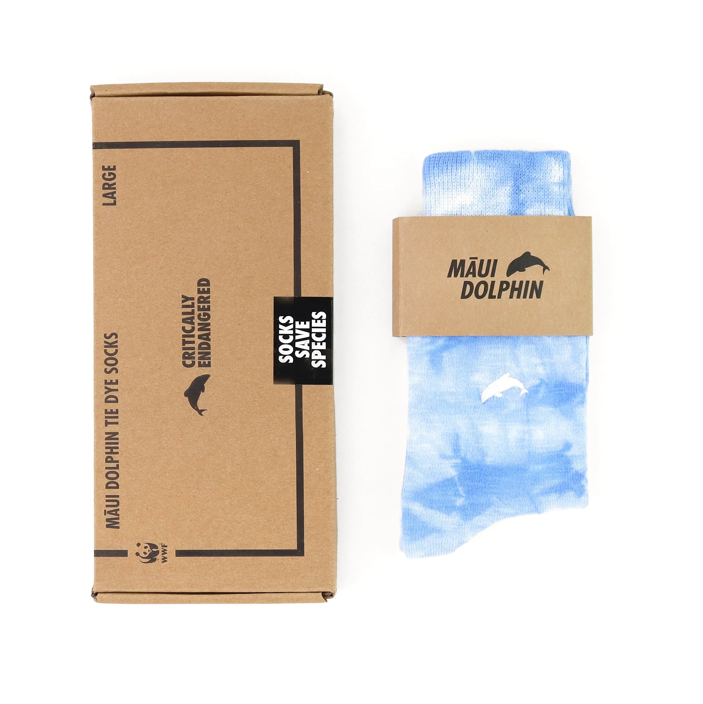 Critically Endangered Tie Dye Adult Socks - Dolphin - Image 3
