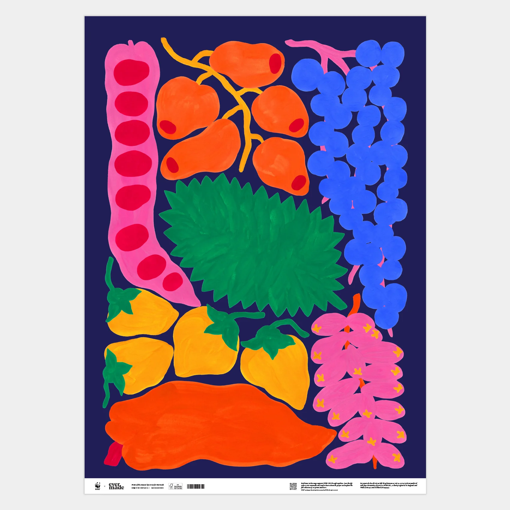 Evermade x Liv Lee - Fruits of the Amazon WWF Luxury Gift Wrap (2 Sheets)