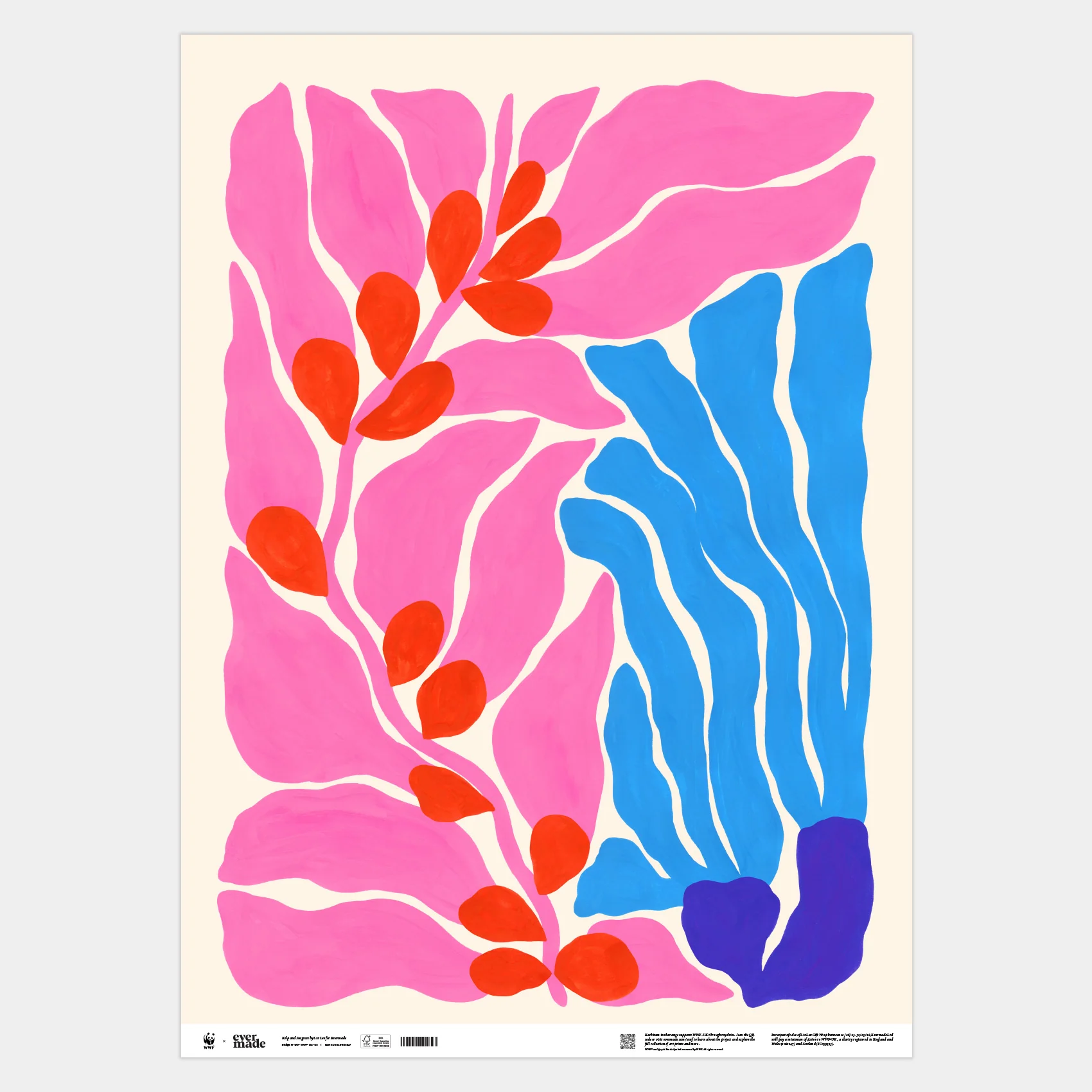 Evermade x Liv Lee - Kelp and Seagrass WWF Luxury Gift Wrap (2 Sheets) - Image 2