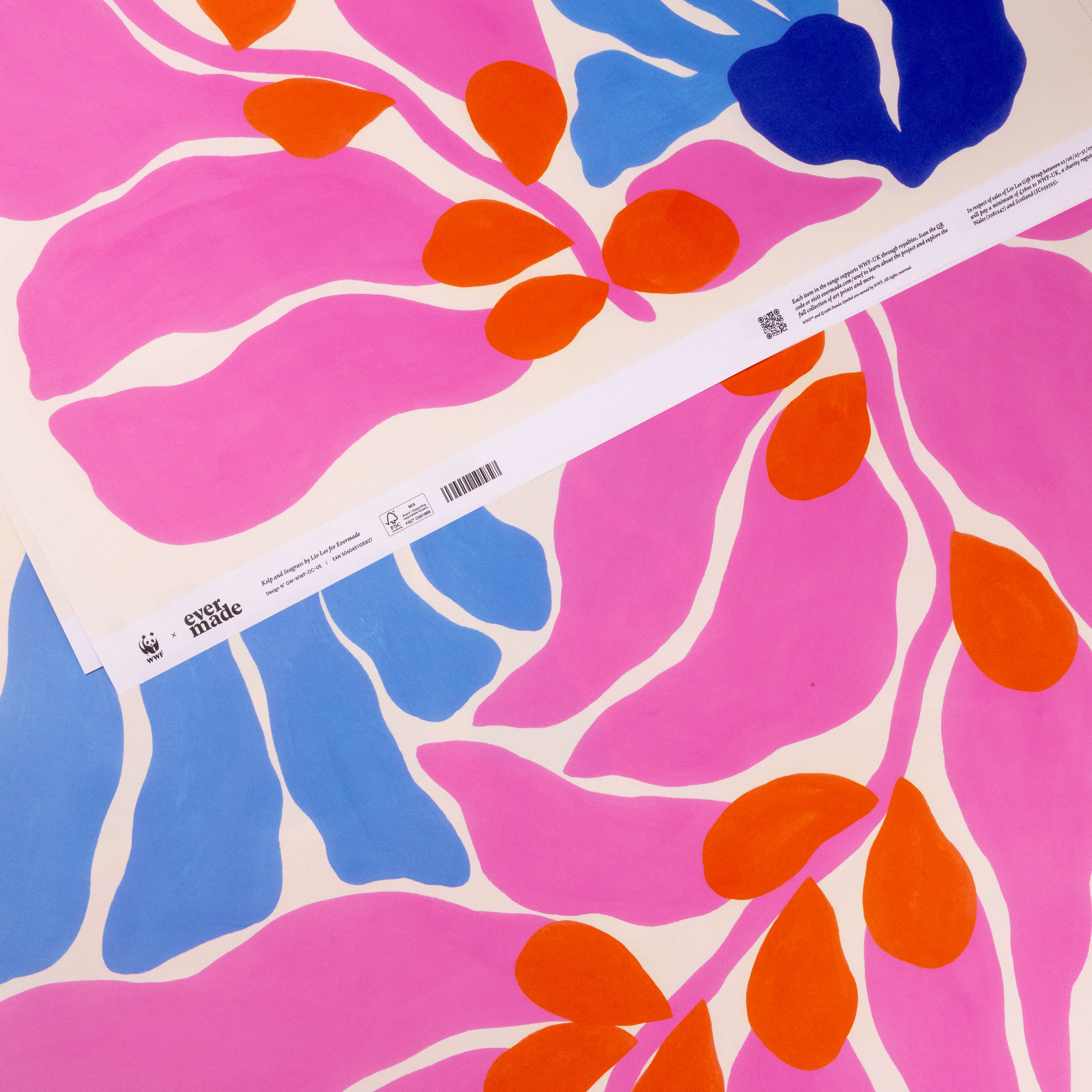 Evermade x Liv Lee - Kelp and Seagrass WWF Luxury Gift Wrap (2 Sheets) - Image 3