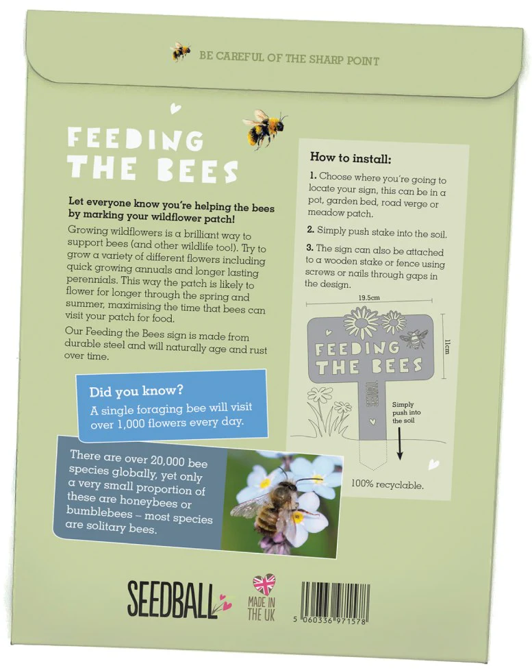 Seedball Feeding the Bees Sign - Image 6