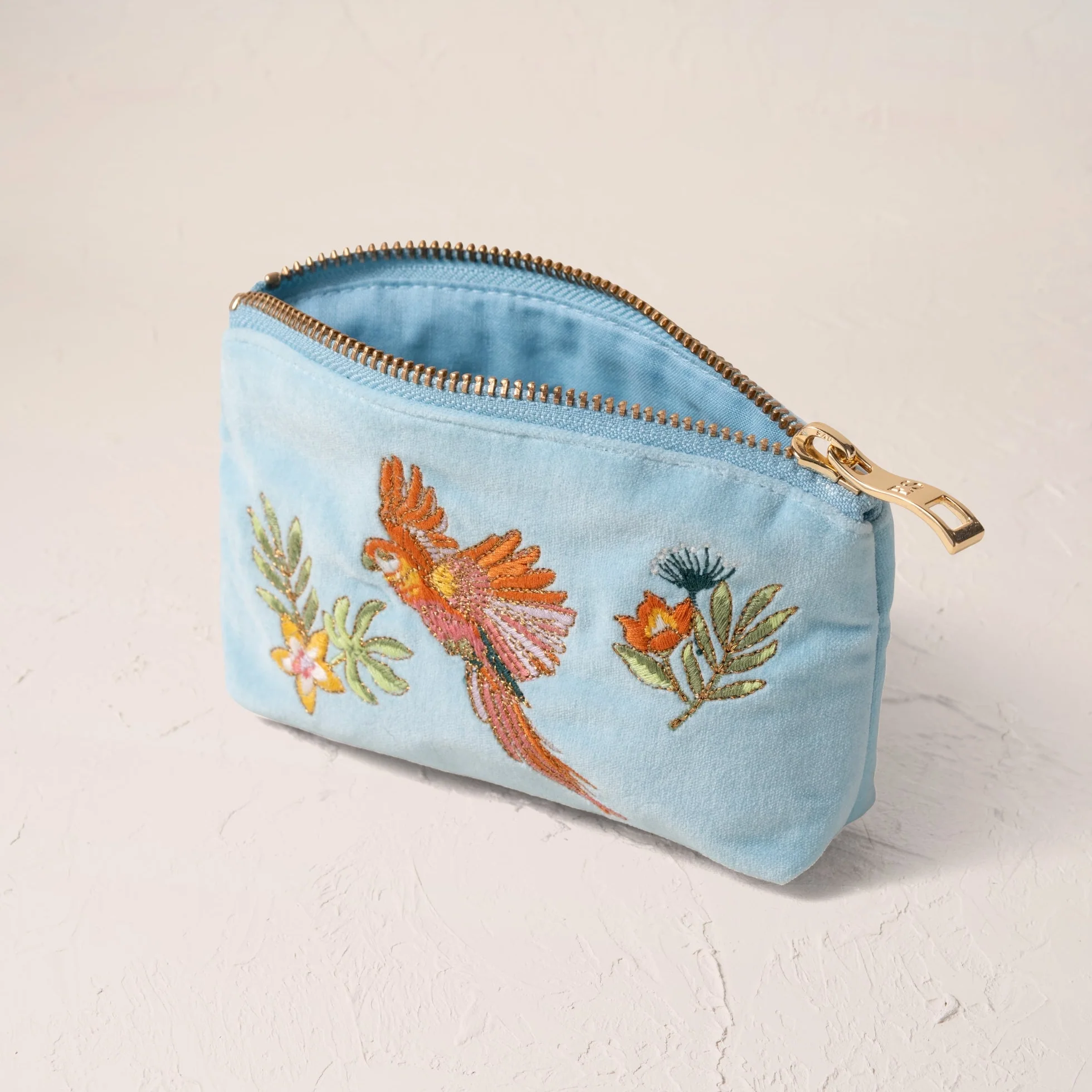 Flying Parrots Coin Purse - French Blue - Image 2