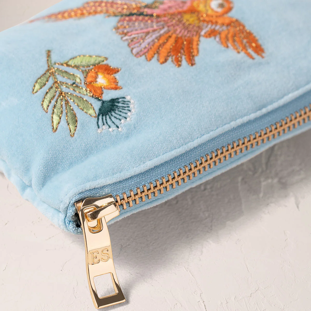Flying Parrots Mini Pouch - French Blue - Image 2