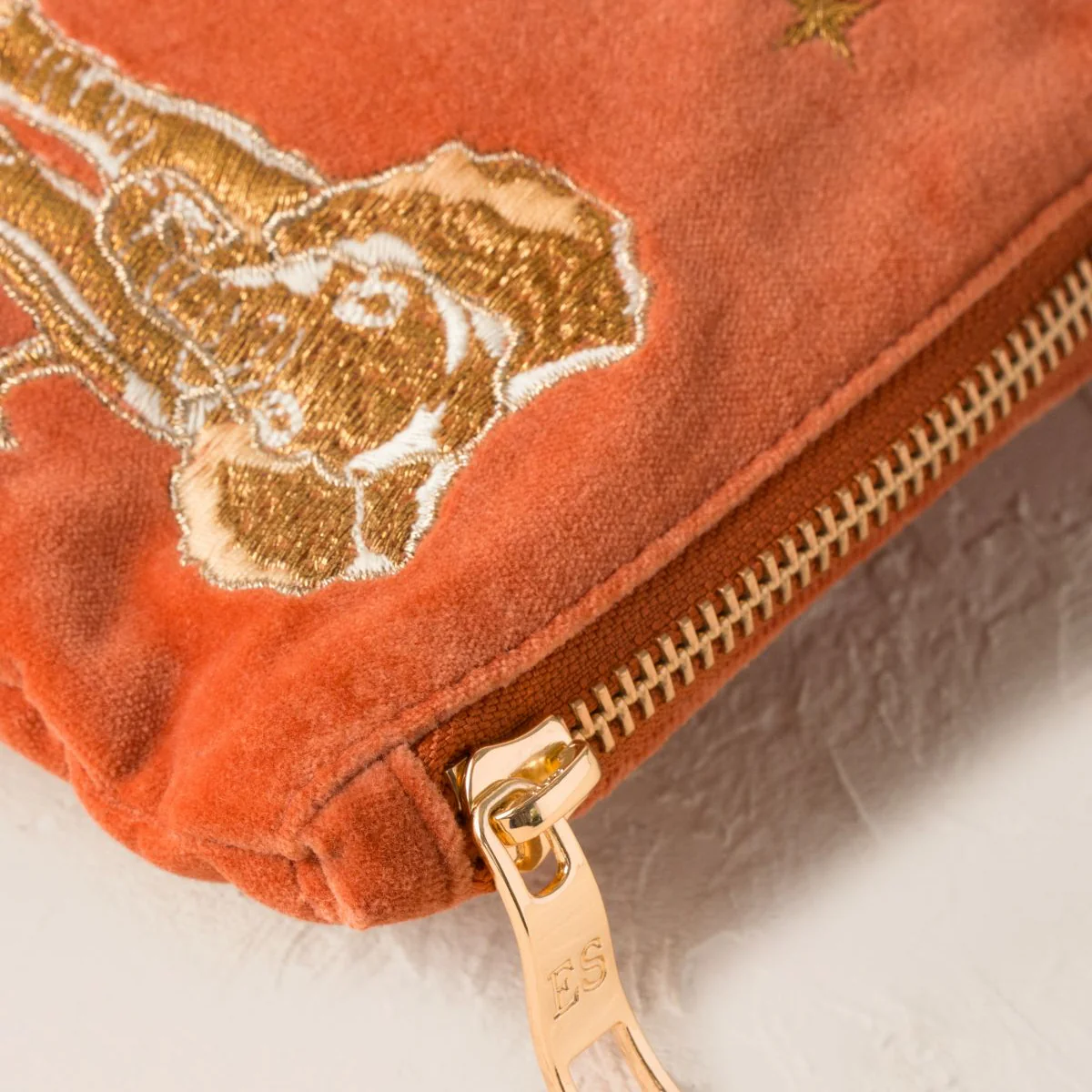 Golden Elephants Everyday Pouch - Rust - Image 4