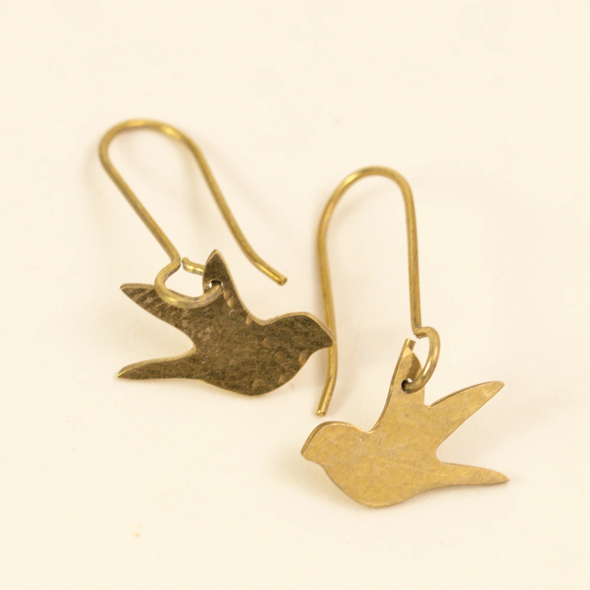 Brass Swallow Earrings - Image 3