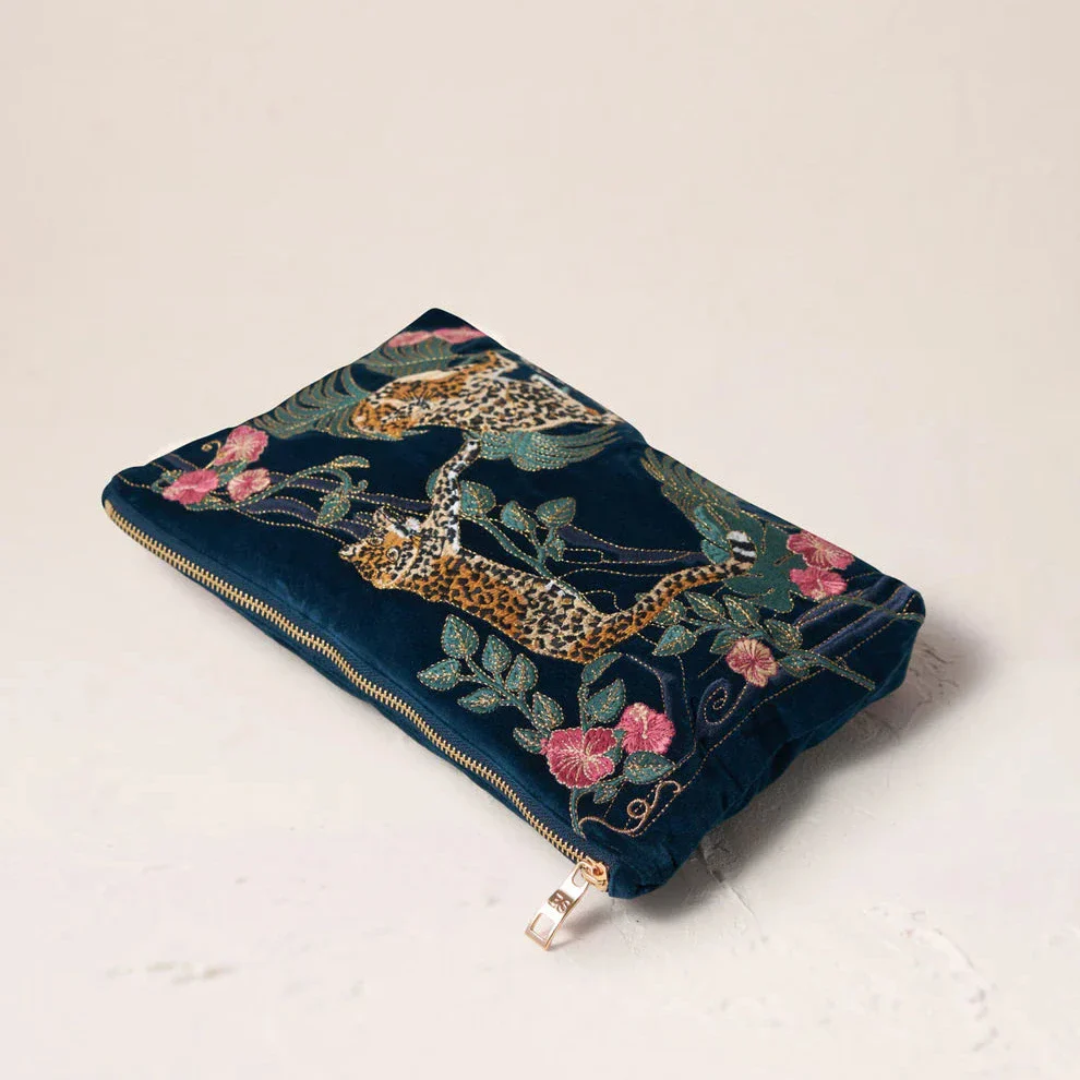 Jungle Jaguar Everyday Pouch - Ink Blue - Image 4