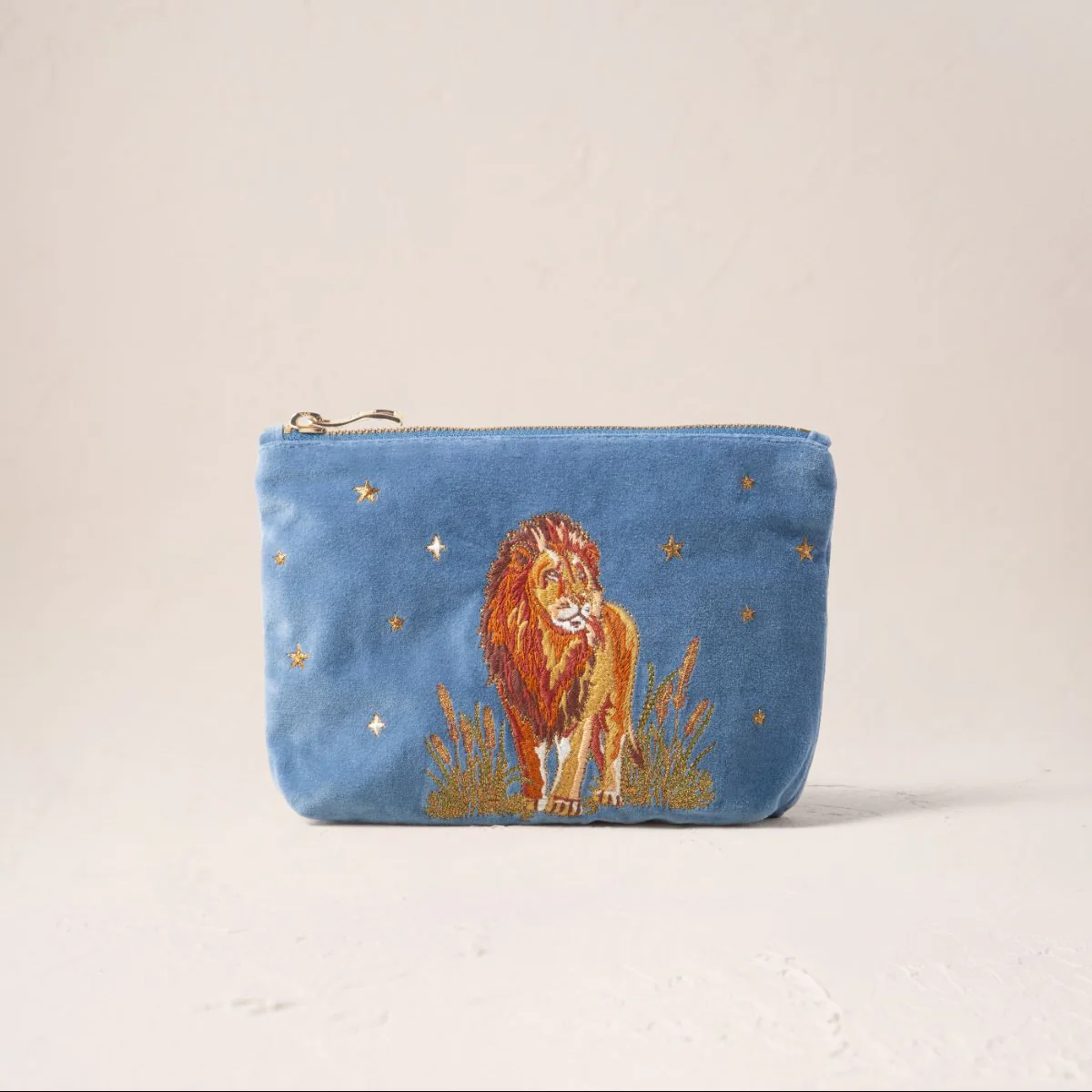 Lion Pride Mini Pouch - Dusky Blue