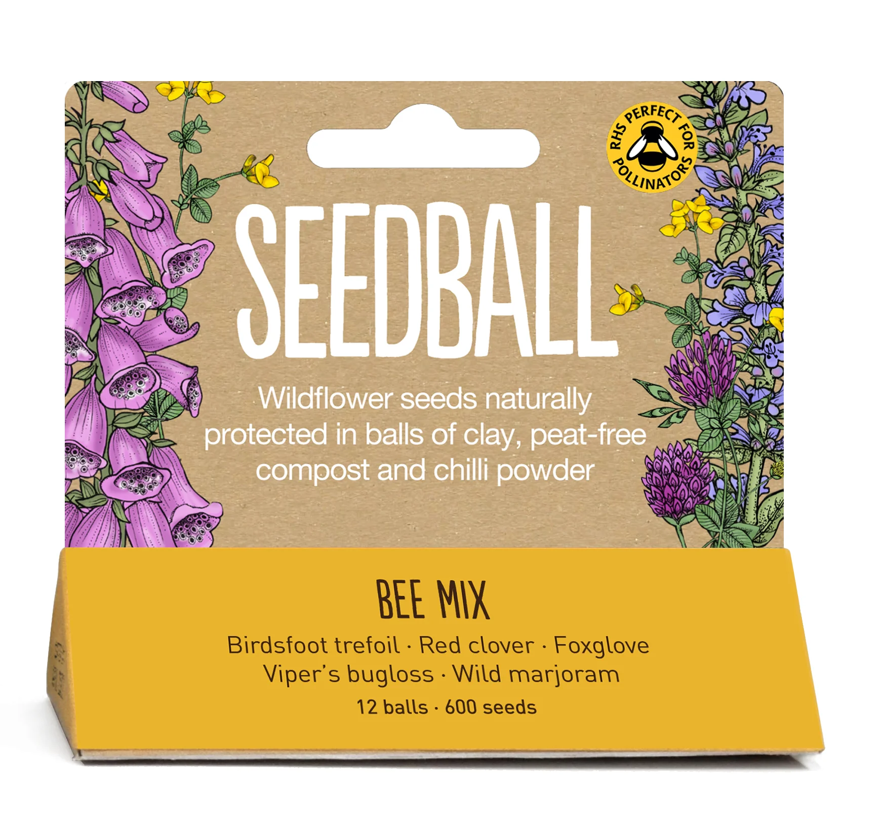 Seedball Mini Meadow Bamboo Pots - Bee Mix - Image 4