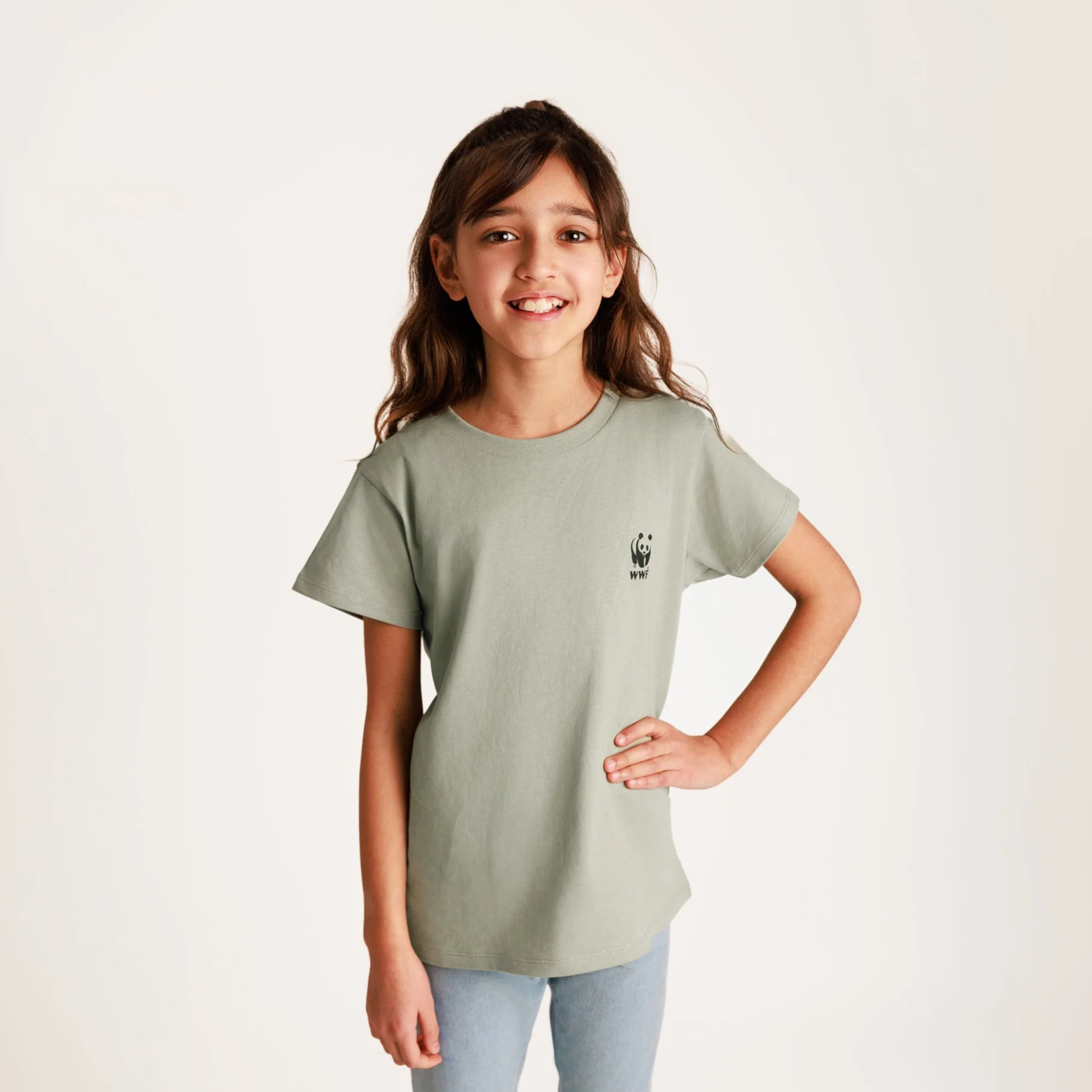PANGAIA Kids T-shirt - Moss Green
