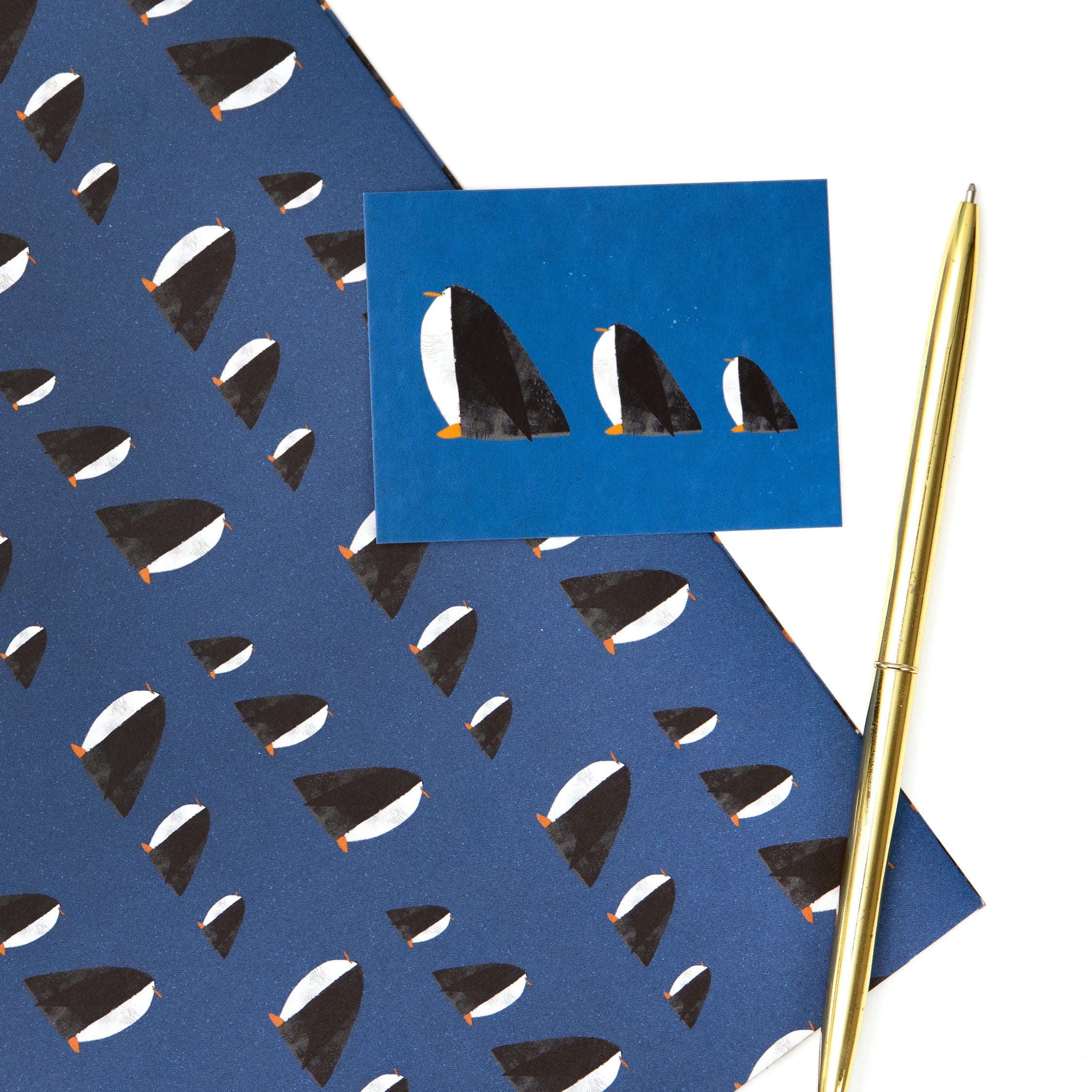 Penguin March Gift Wrapping Paper - Image 4
