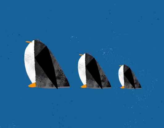Penguin March Gift Wrapping Paper - Image 5