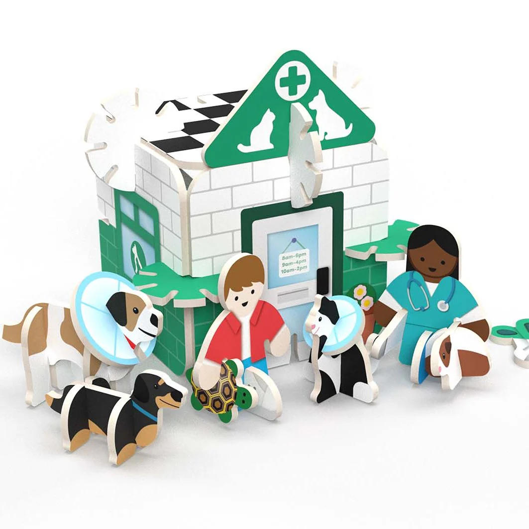 Pop-out & Build Mini Vets Play Set - Image 3
