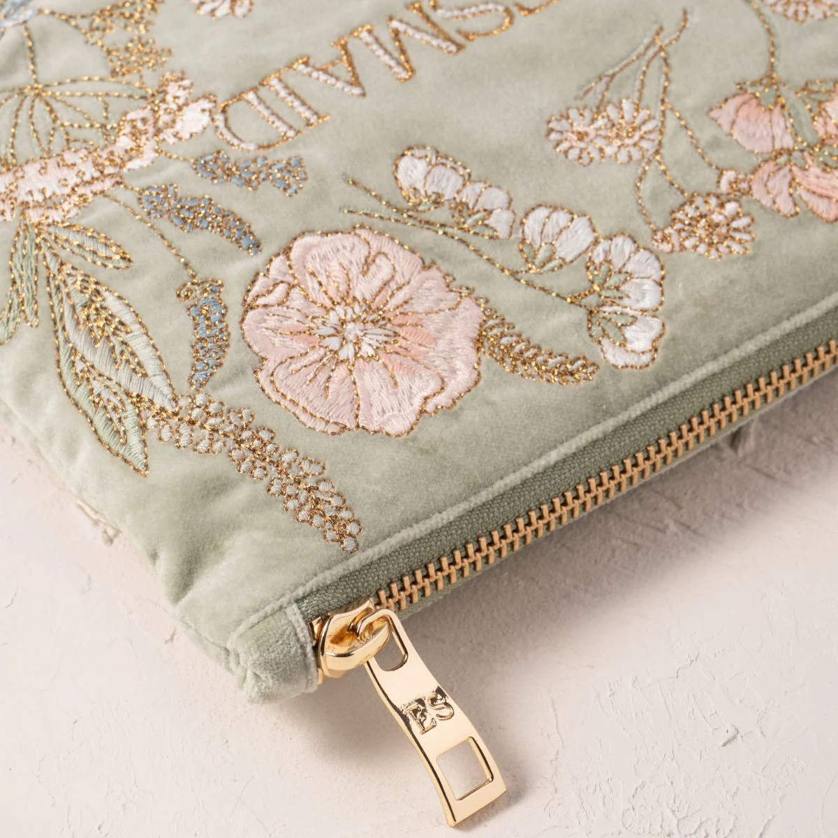 Pressed Flowers Bridesmaid Mini Pouch - Sage - Image 2