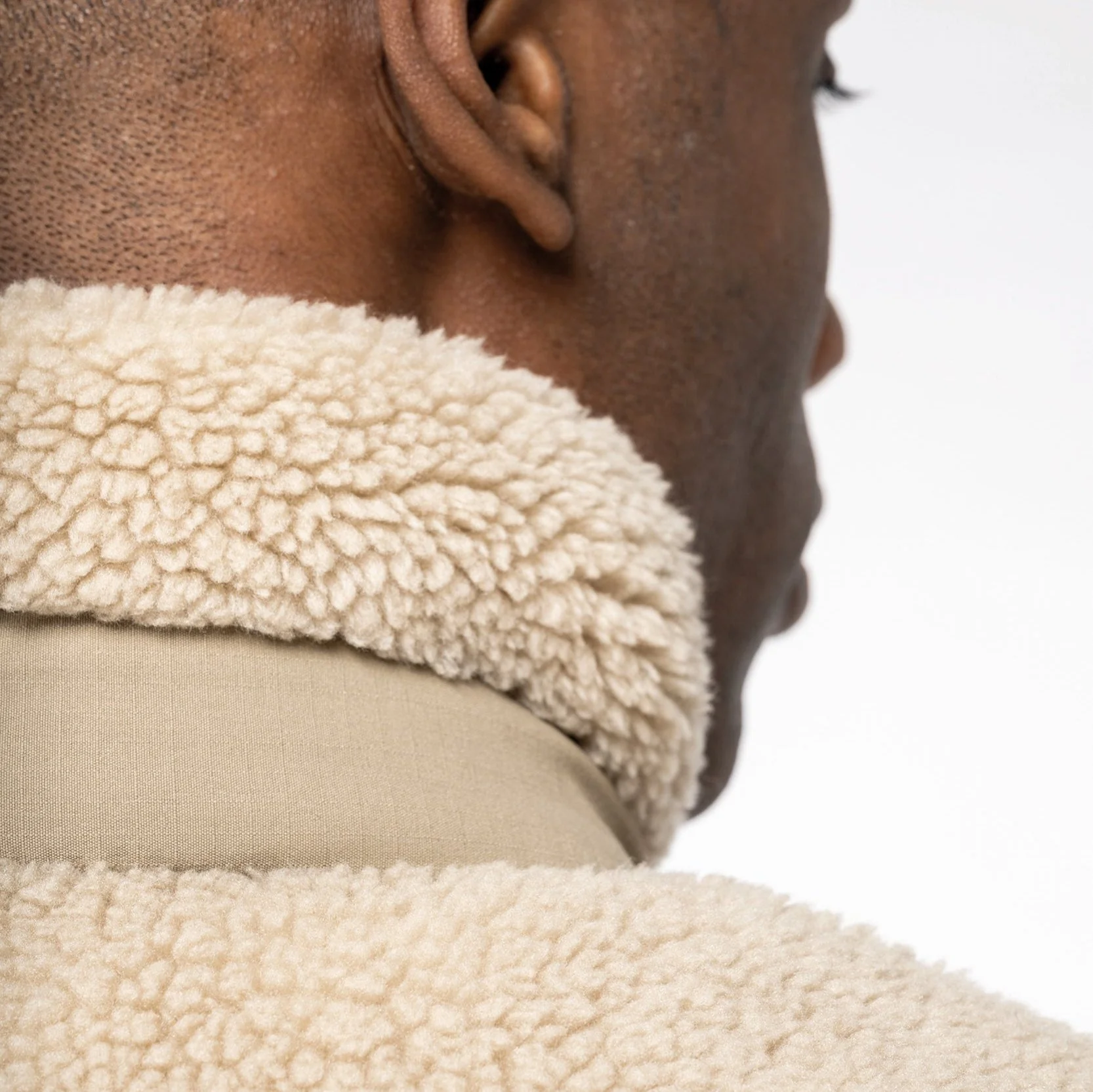 Recycled Unisex Sherpa Jacket - Black - Image 9
