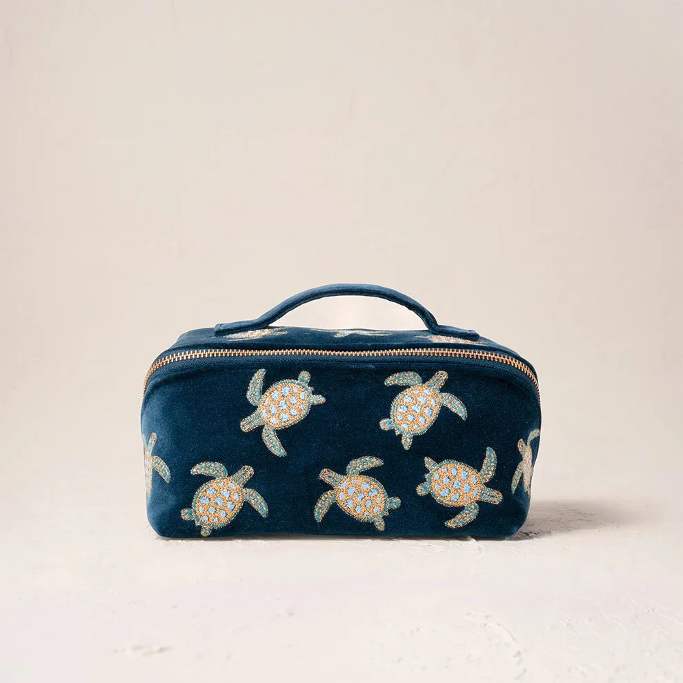 Turtle Open Flat Makeup Bag - Marine Navy - Image 2
