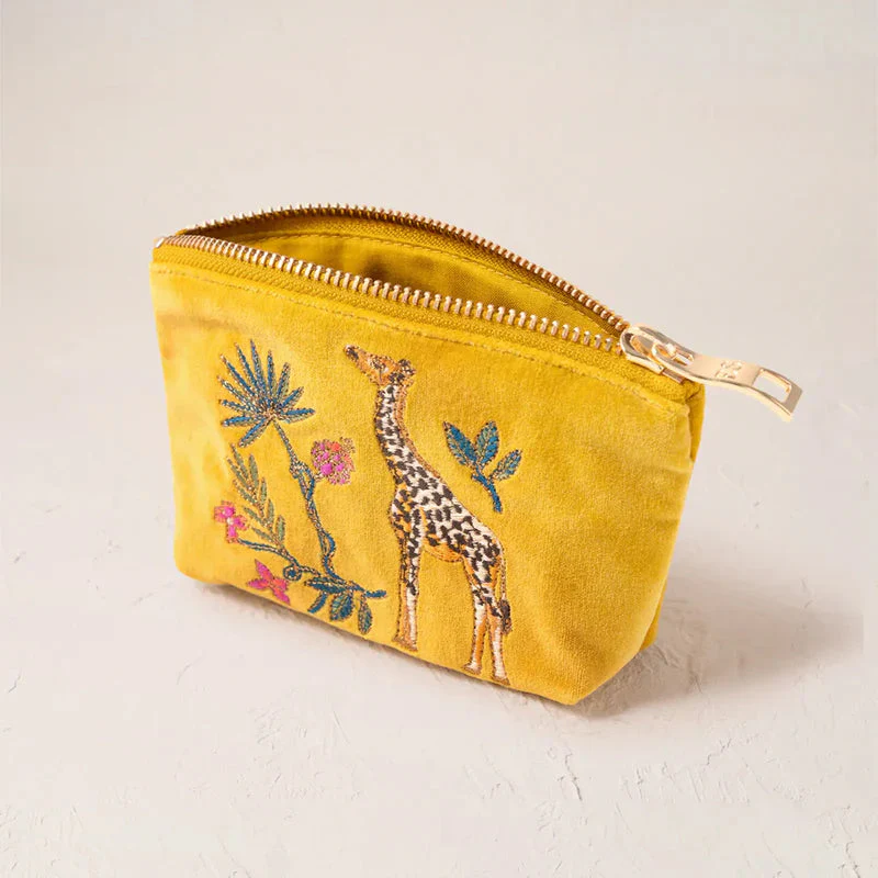 Wild Giraffe Palm Coin Purse - Yellow - Image 2