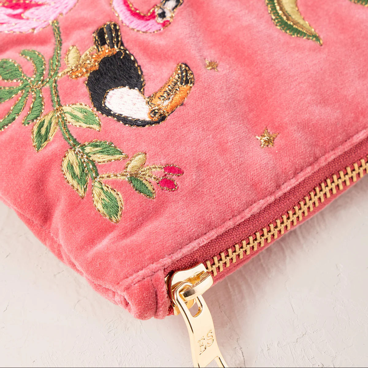 Wild Zebra Palm Everyday Pouch - Blush Pink - Image 2