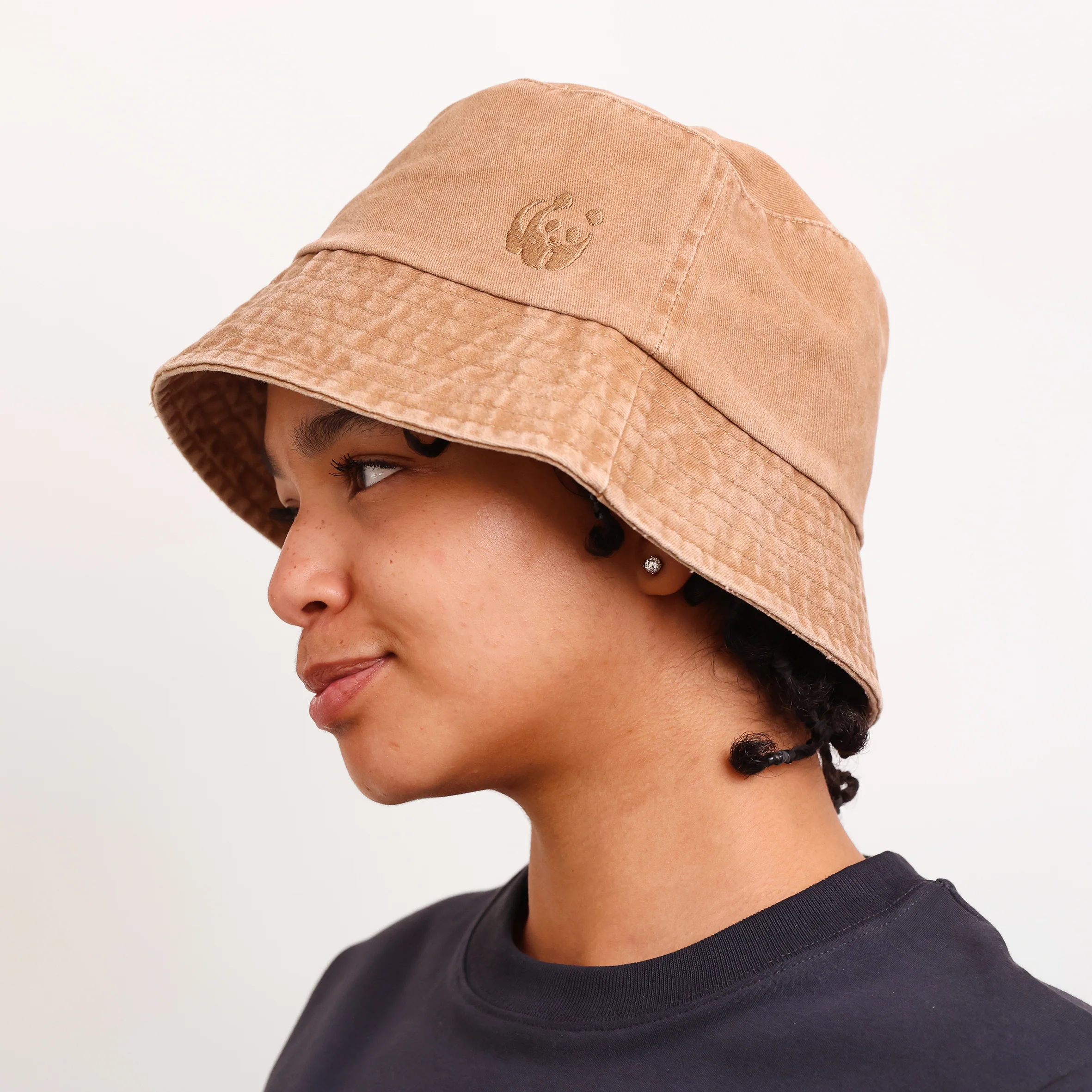 WWF Washed Effect Bucket Hat - Camel - Image 3